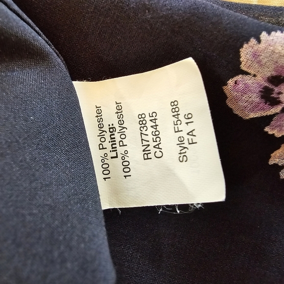 Madewell Skygaze Navy Mini Dress Pink & Lavendar Floral Sz. 4 - Picture 11 of 12